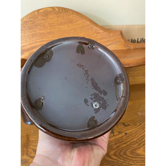 Vintage Redware Red Rooster Pancake Set Batter and Butter Pitchers 1950s - Picture 8 of 10